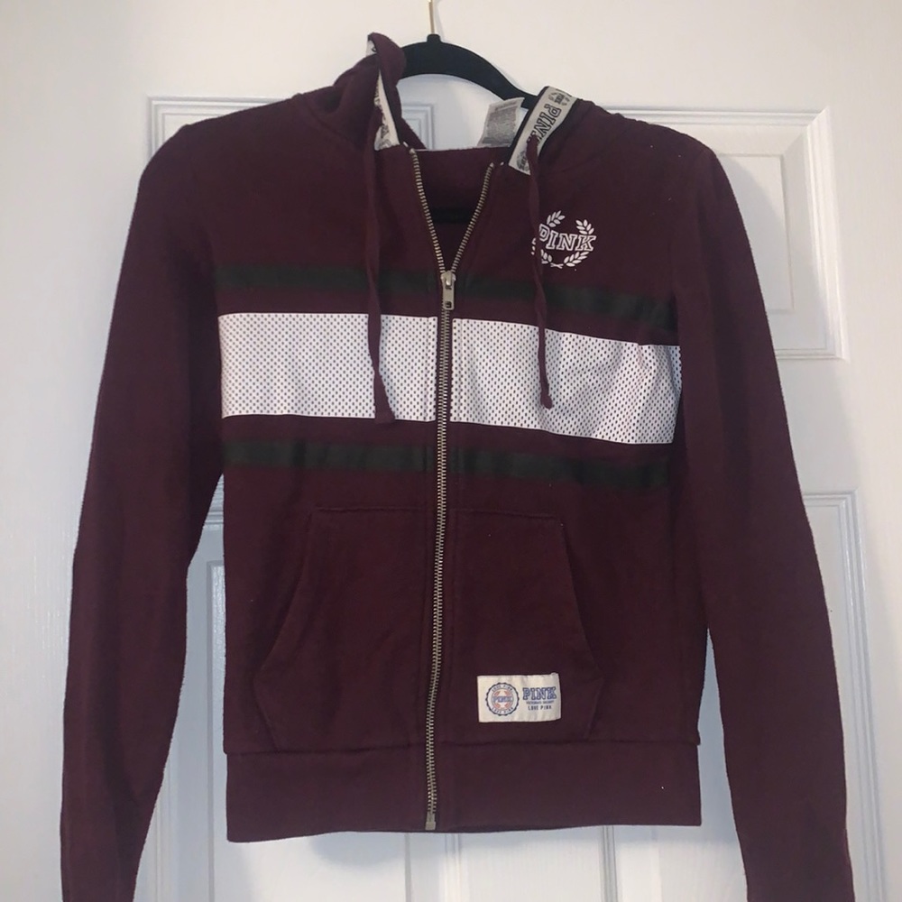 Burgundy PINK Zip Up Jacket